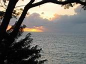 un coucher de soleil en Guadeloupe