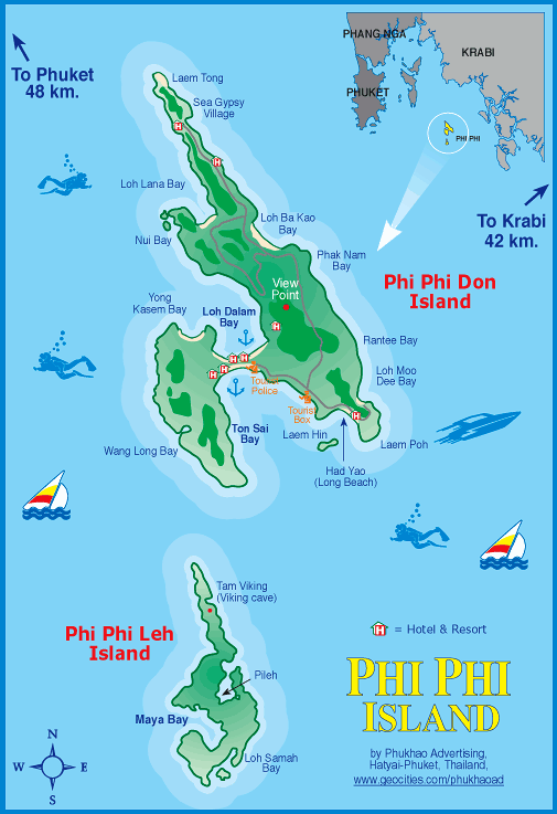 Koh Phi Phi PhiPhi-map
