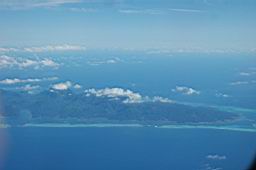 - lagon vue du ciel - bora-bora - polynesie francaise