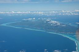 lagon vue d'avion - bora-bora - polynesie francaise
