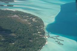 vue aerienne - lagon - bora-bora - polynesie francaise