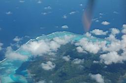 lagon vu d'avion - bora-bora - polynesie francaise