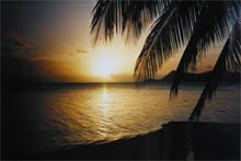Coucher de soleil sur Bora Bora