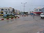 place principale de Midoune sous la pluie - ile de Djerba - Tunisie